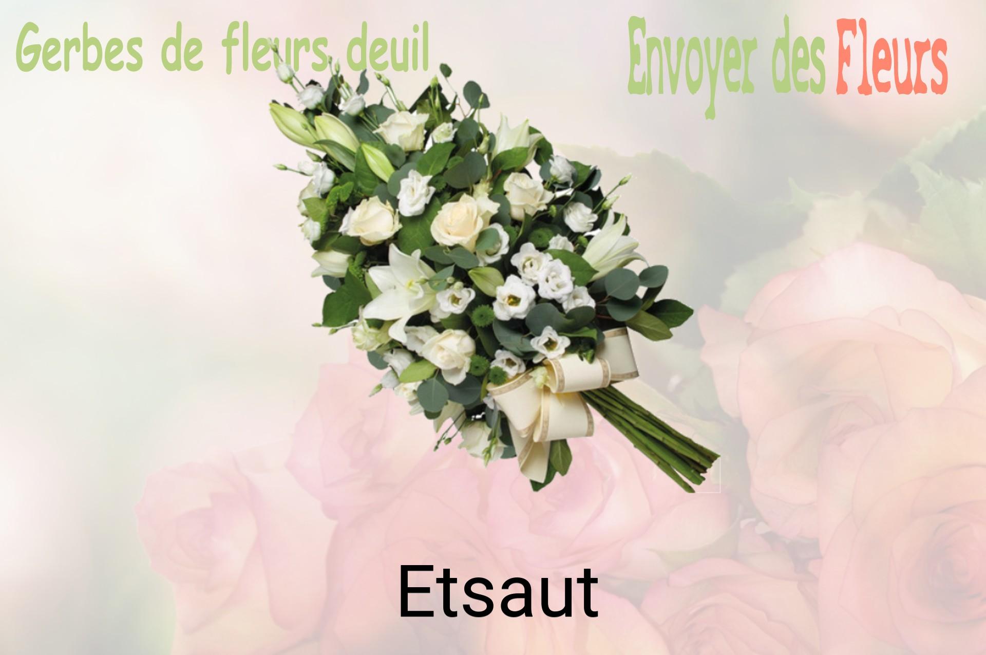 Gerbe de fleurs de deuil livrée à Etsaut
